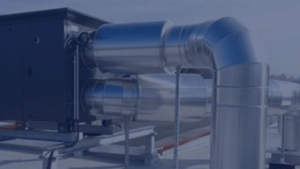 Réseau de gaines de ventilation en toiture